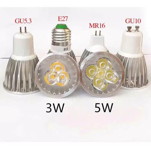 LED灯杯220V GU10插脚MR16射灯灯泡3W5W光源射灯光源