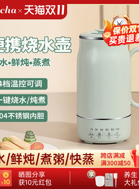 摩茶便携式烧水壶旅行电热水壶小型养生杯恒温水杯煮粥热牛奶神器