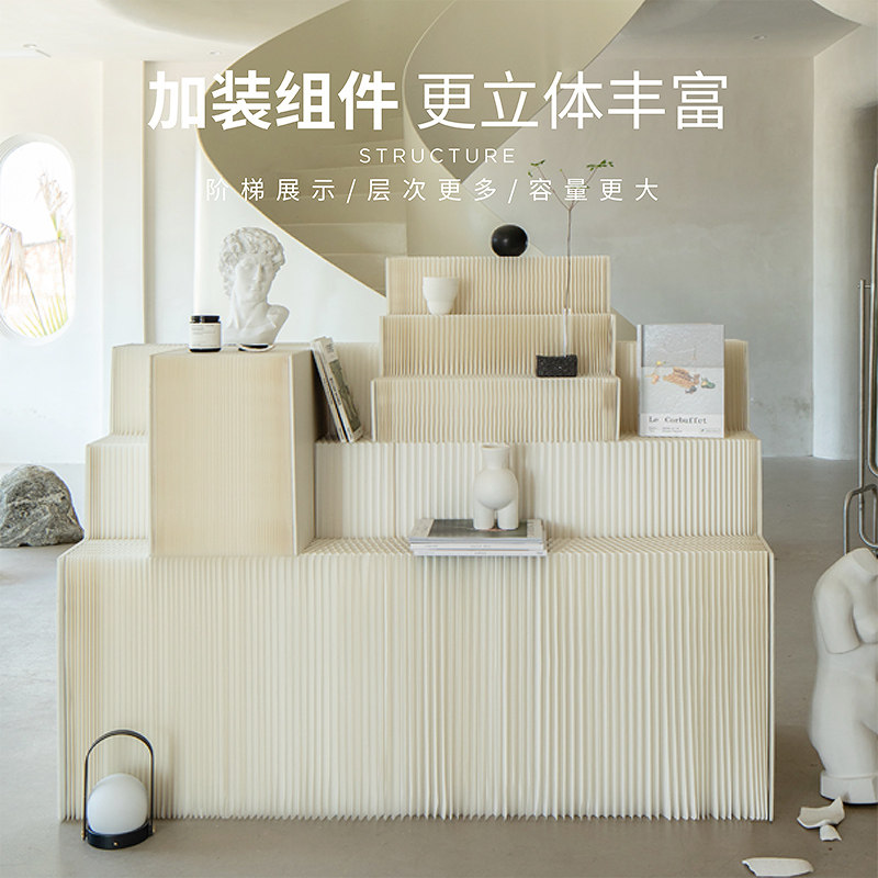 十八纸展示台多功能高低展台展会三层展架产品珠宝首饰包包陈列架