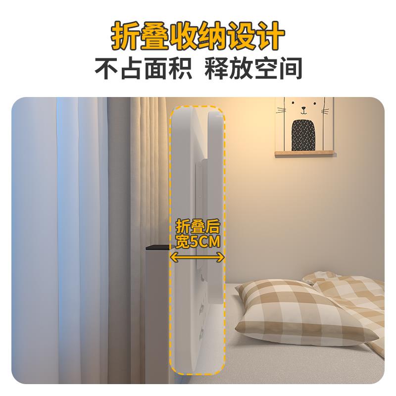 宿舍床上书桌寝室上下铺大学生电脑桌悬空可固定折叠带锁学习桌子
