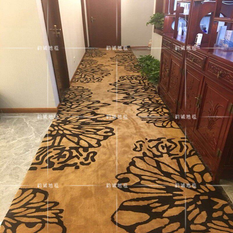 定制欧式走过道楼梯脚垫门厅家用宾馆酒店满铺走廊地毯长条地垫子