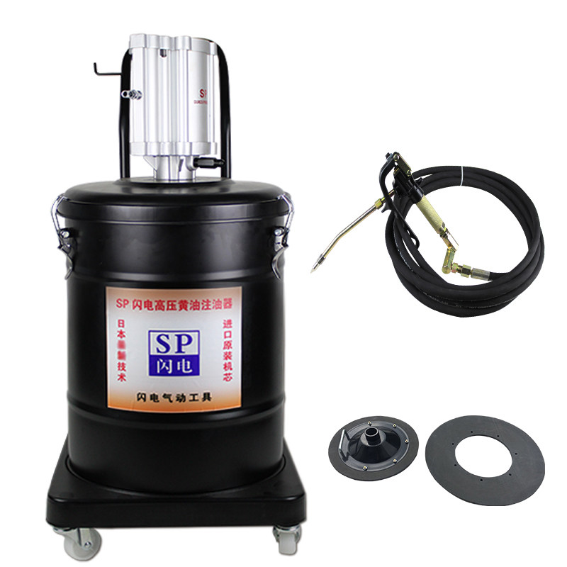 源闪电牌工业注油器气动黄油机放桶注油泵耐高温锂基脂高压注油枪