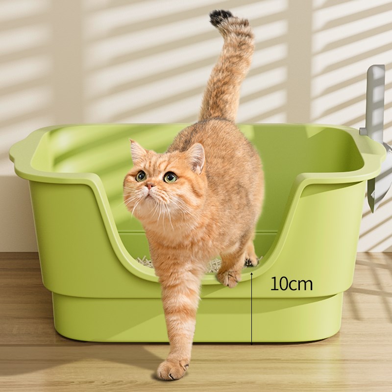 猫砂盆超大号全开放式式猫厕所防外溅半封闭猫砂盆子屎盆猫咪用品