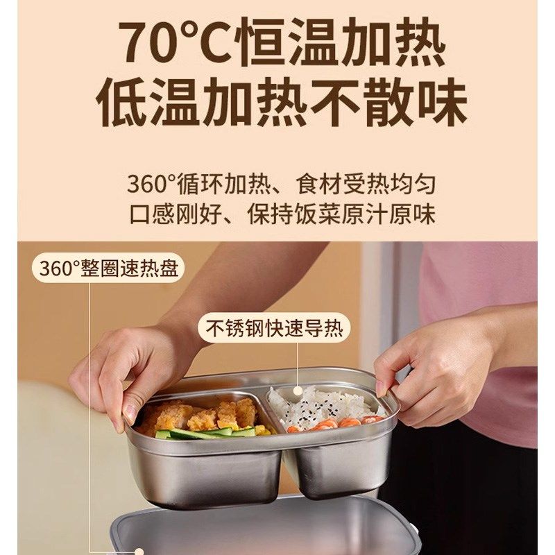 12v车载加热饭盒24v大货车小微波炉220V家用插电保温做热饭神器