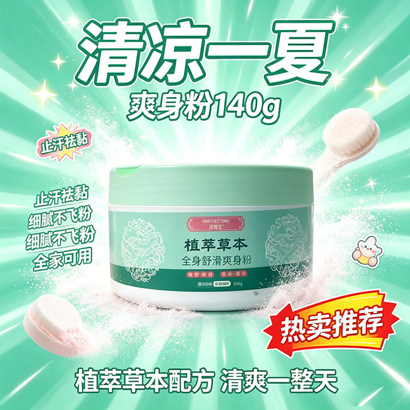 云南本草祛痱止痒吸汗爽身粉