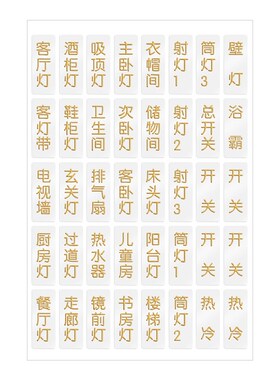 开关标签灯标识贴家用指示创意面板开关装饰墙贴纸保护套轻奢