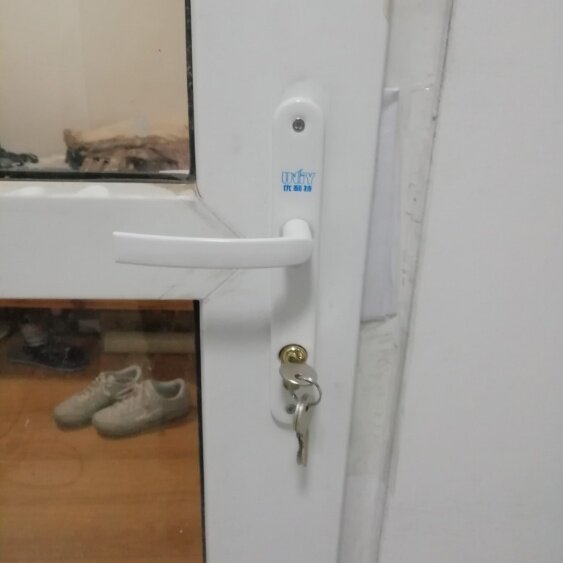 塑钢门锁8525老式平开门执手锁把手锁插芯塑料钢阳台门锁房门锁具
