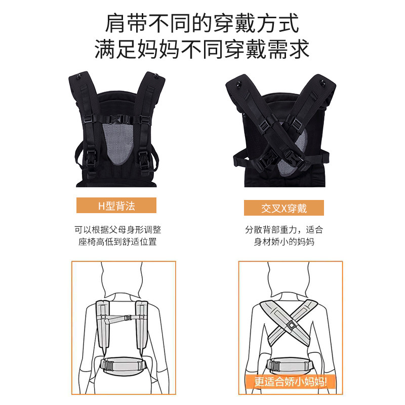 cy婴儿背带横抱式新生儿宝宝外出简易前后两用夏季透气抱娃神器