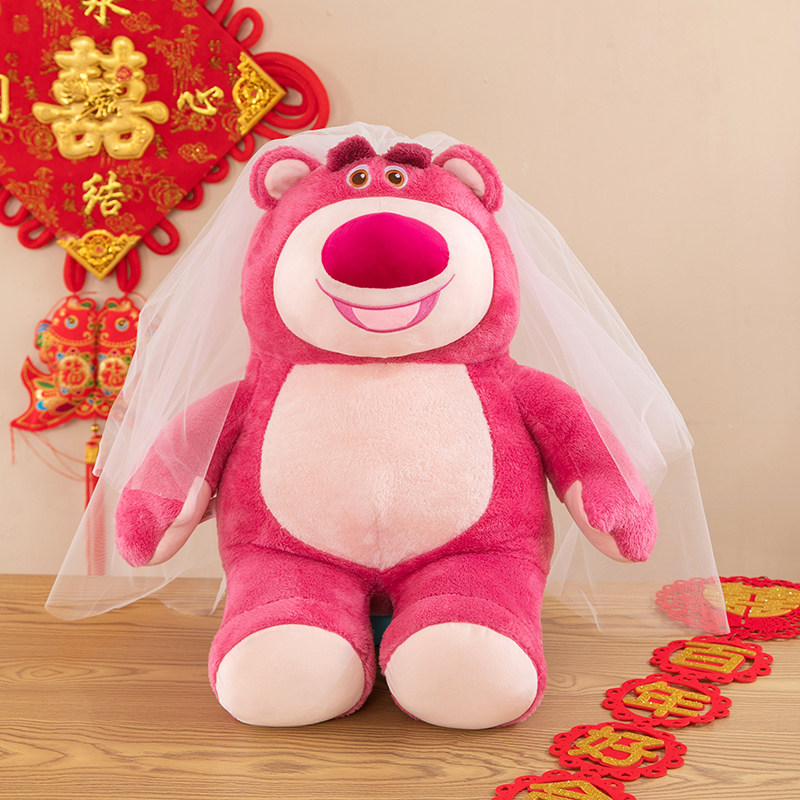 结婚礼物压牀娃娃娃娃一对婚庆娃娃大号毛绒玩具情侣抱枕公仔婚房