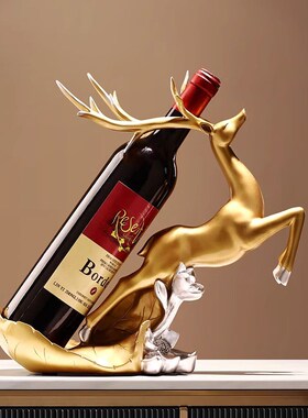 新中式红酒架摆件多功能置物架家用家居创意客厅餐边柜酒柜装饰品