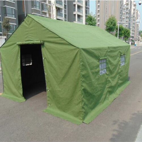 大型加厚户外野外露营救灾工C地施工民用防风防雨帆布帐篷