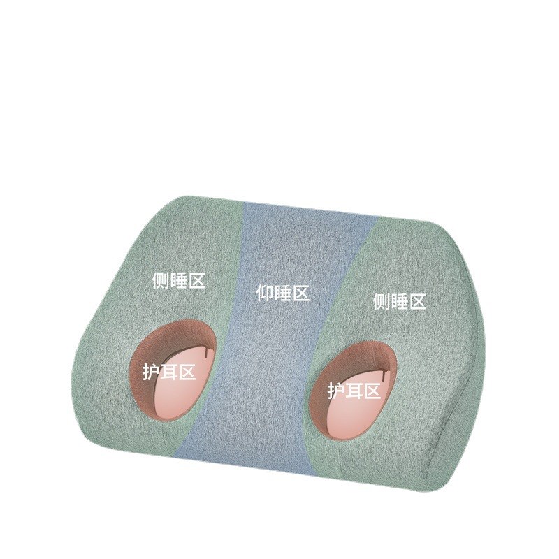 纳耳枕头不压耳3M隔音耳机适配专用带孔单人护耳记忆棉枕护颈枕芯图片
