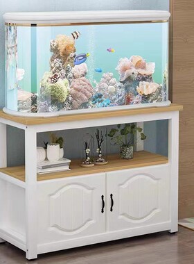 欧式实木底柜金属底架底座草缸鱼缸架子铁艺鱼缸底架水族箱定做