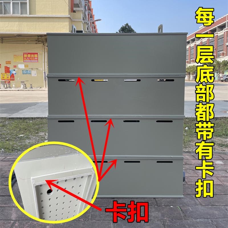 PP塑料三层滴滤盒多层过滤槽大型锦鲤鱼池外置上过滤净水循环系统