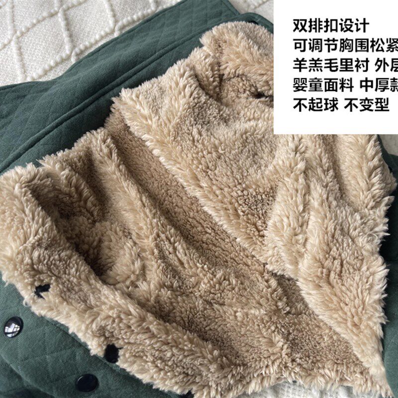 狗狗加厚冬装保暖棉衣泰迪比熊雪纳瑞猫咪中小犬羊羔绒双排扣大衣