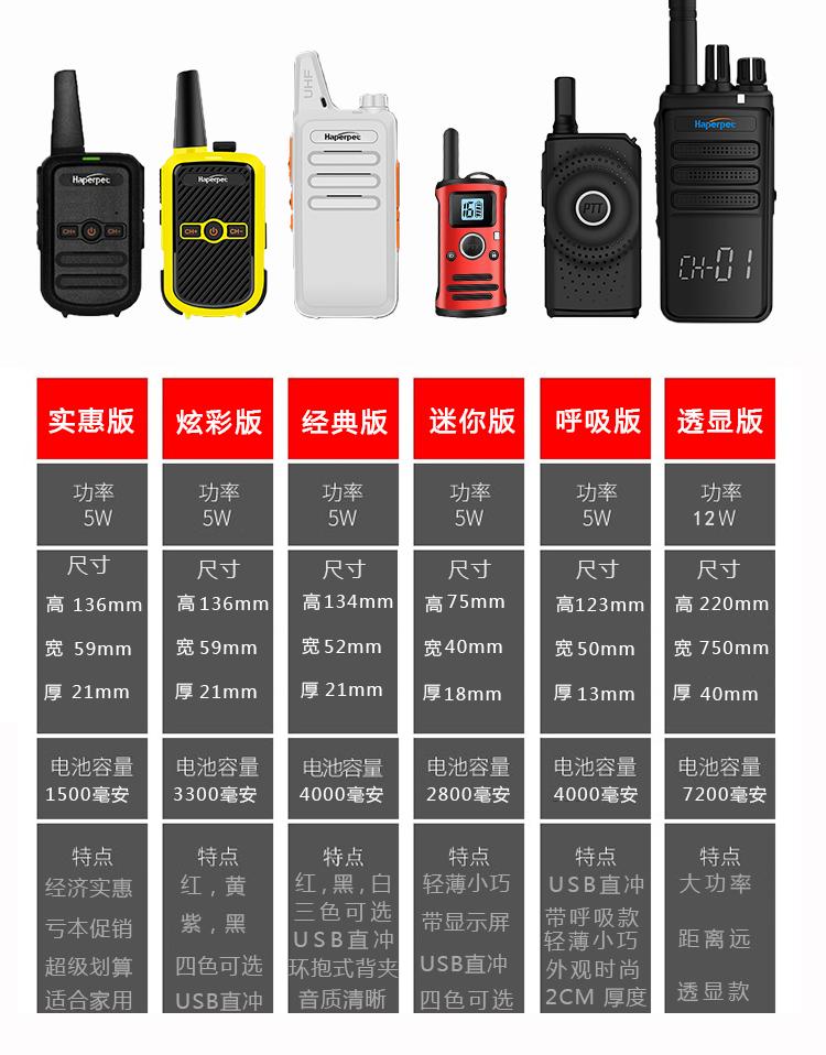柘恒迷你对讲机民用户外微型对讲讲器大功率小型器手持机公里一对