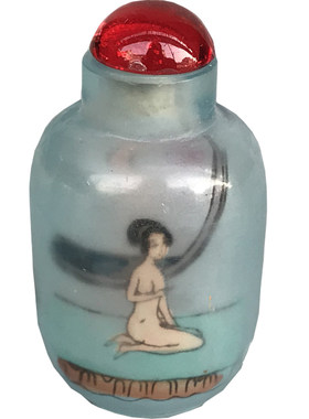 做旧鼻烟壶民间特色手工艺摆件古董收藏老物件复古怀旧内画壶把件