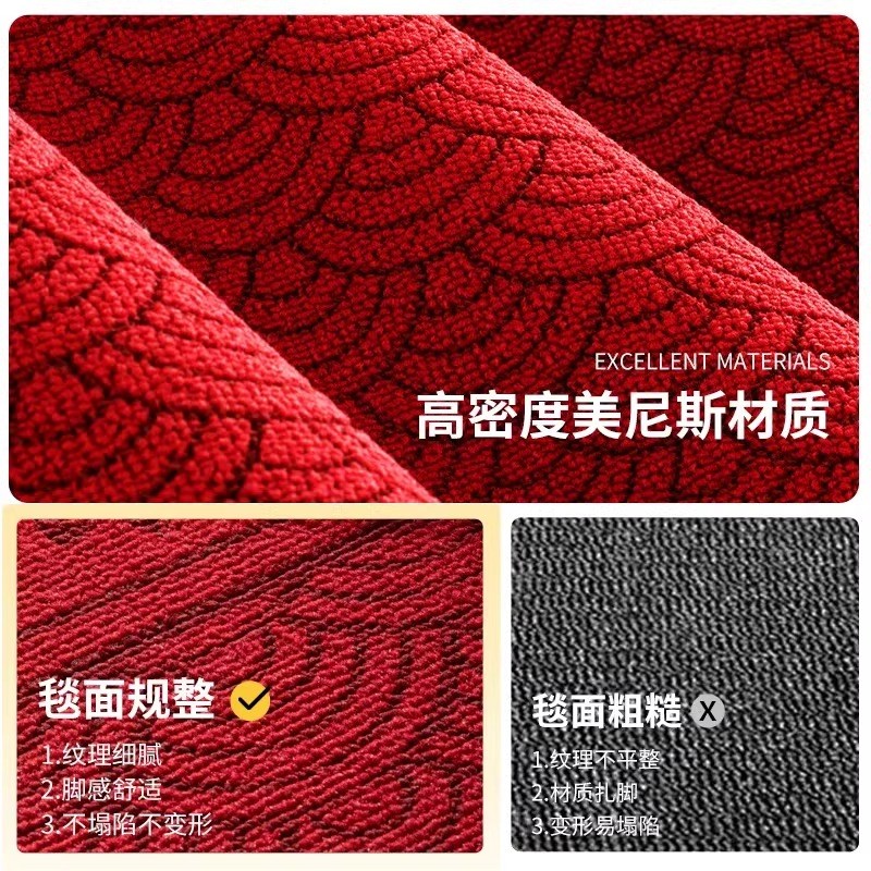 入户门地垫蛇年新款百福喜庆中式玄关地毯家用防滑加厚大门口脚垫