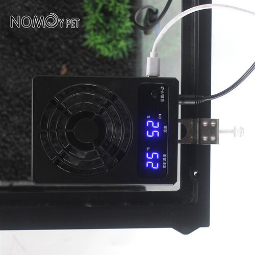 诺摩爬虫箱数显制冷通风扇降温散热换气背夹智能温湿度感应控制器
