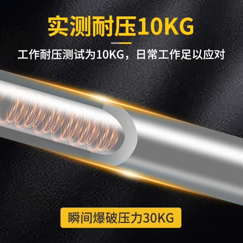 美特气动软管pu直管8mm外径为6/10/12气泵空压机透明耐高压气管