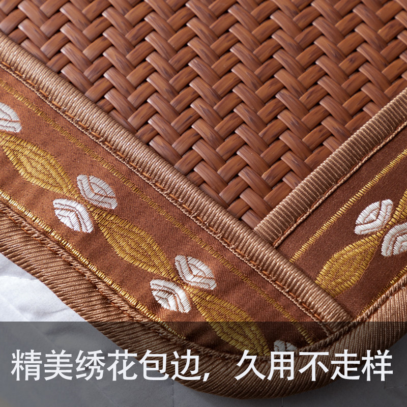 手工编织藤席纯藤1.5米1.8米双人床可折叠直筒防滑加厚夏季凉席子