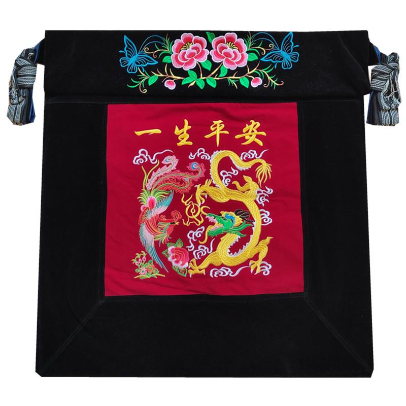 云南老式婴儿背带小孩四川背布宝宝绣花背巾外出背扇广东裹背后背