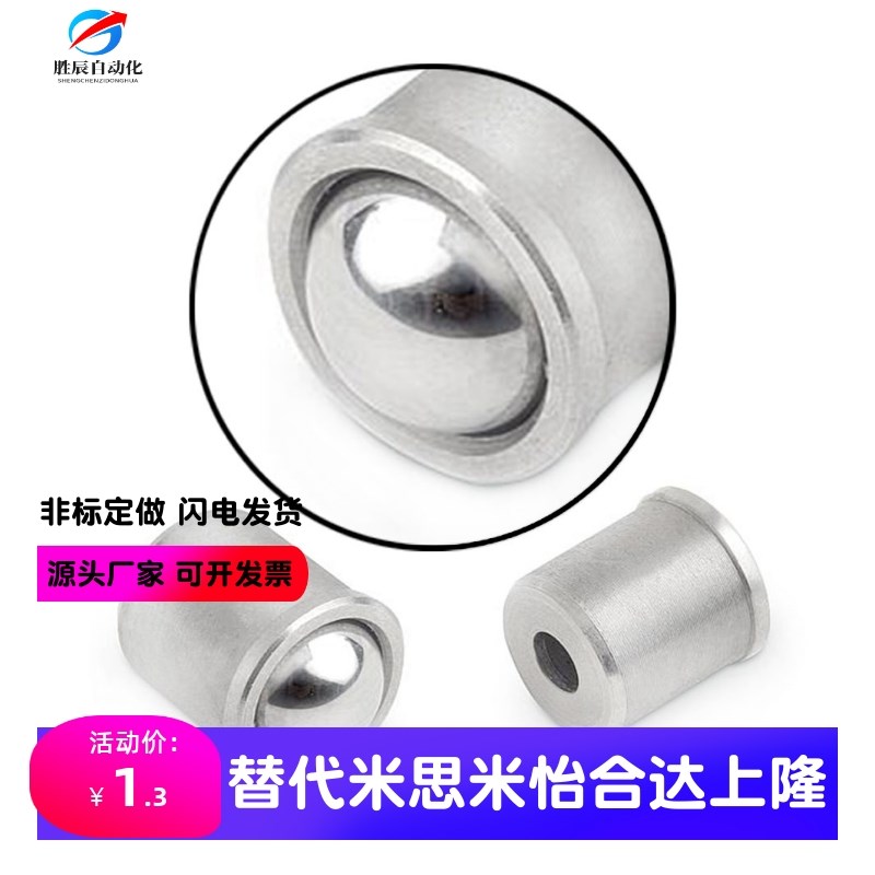 不锈钢光身玻珠 PFSSR4/5/6/8/10重载加长型压入式球头柱塞 ZAL02
