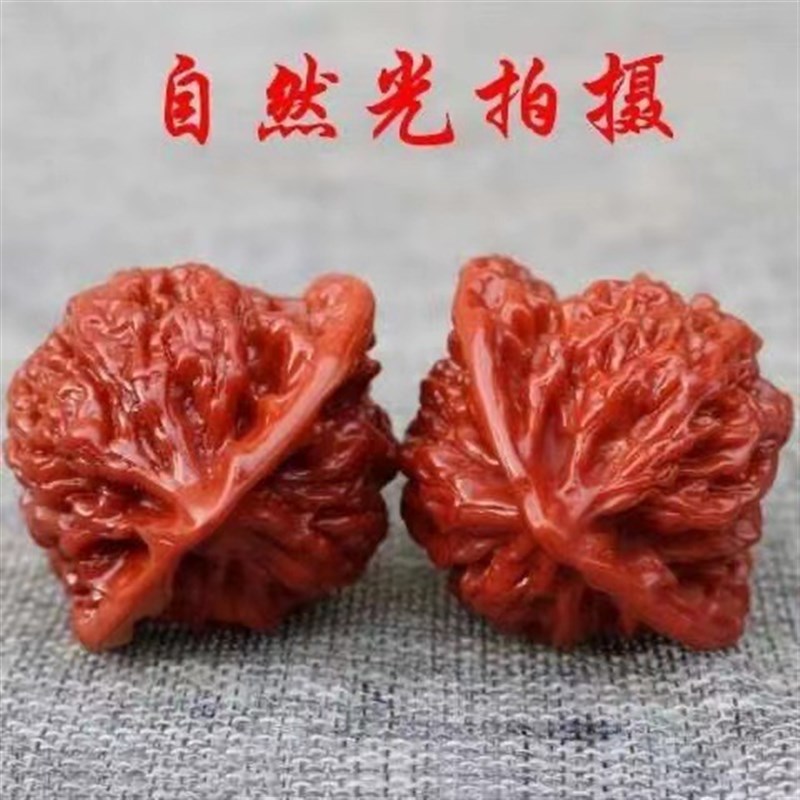 机刷包浆玉化文玩核桃天然四座楼狮子头麒麟纹王勇官帽南疆石精品