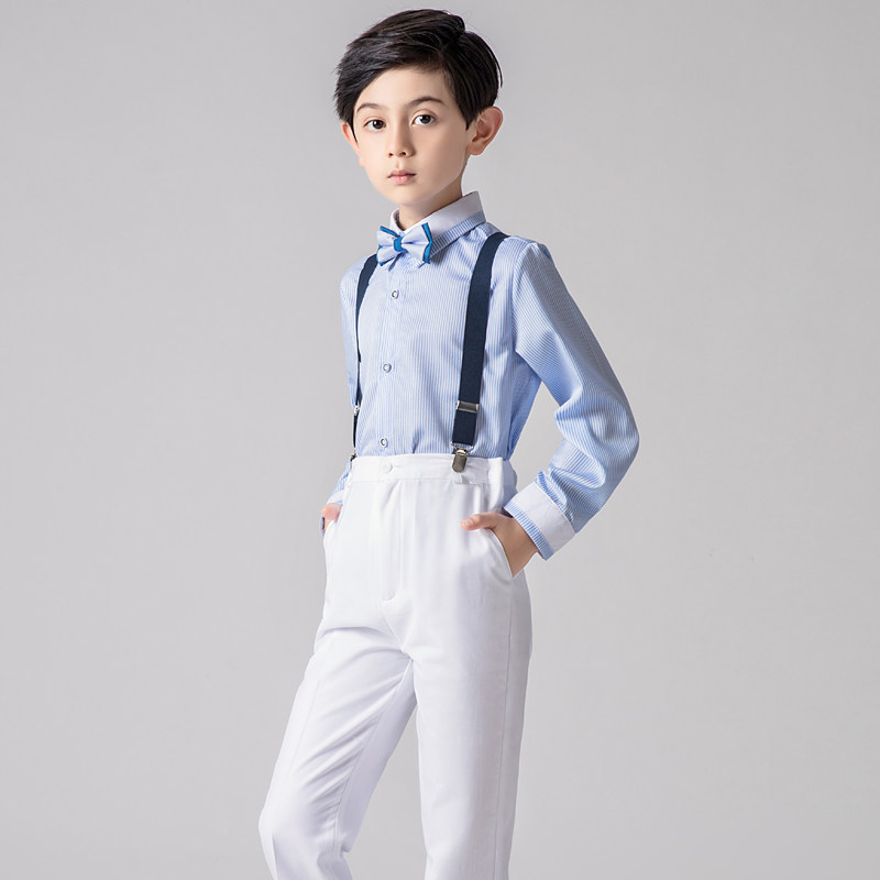 儿童礼服套装小男孩表演主持人花儿童演出服