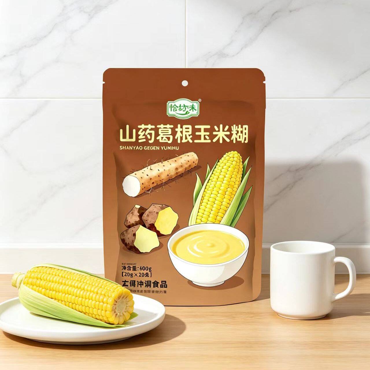 山药葛根玉米糊官方旗舰店无糖独立包装营养养胃早餐粥即食冲饮