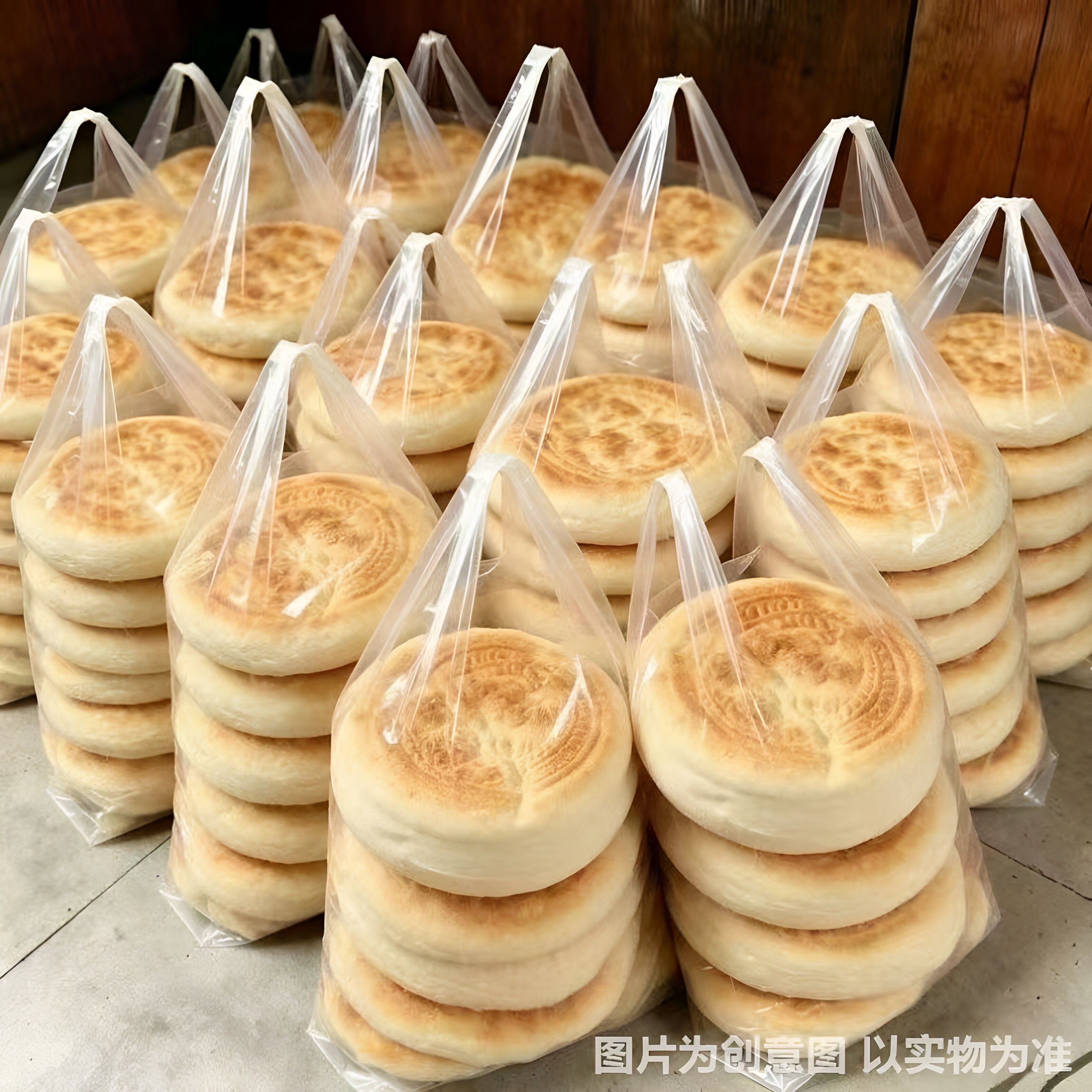山东特产潍坊麦香千层火烧杠子健康面食正宗千层饼麦硬面山东烧饼