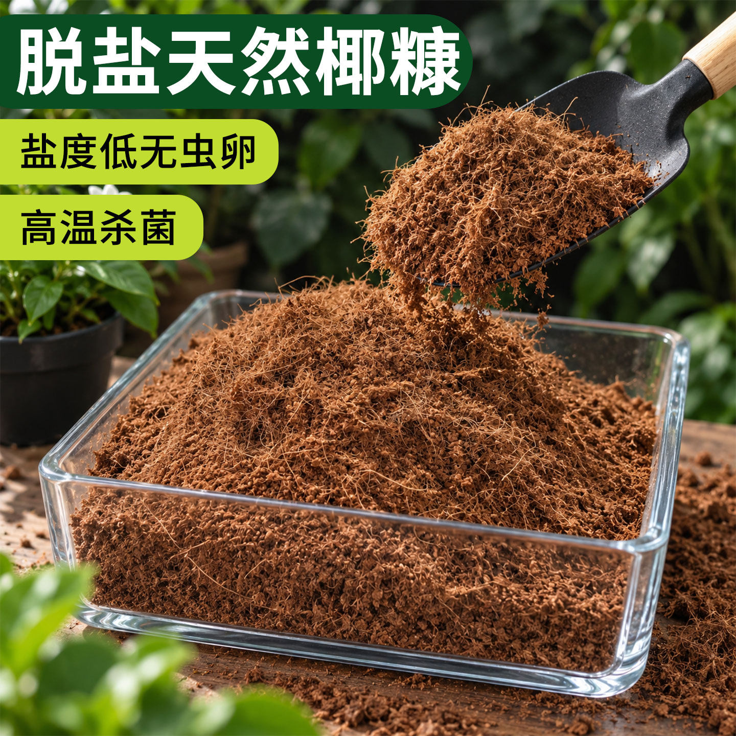 纯椰糠散糠透气营养土种花种菜通用专用无菌脱盐椰砖疏松透气松土