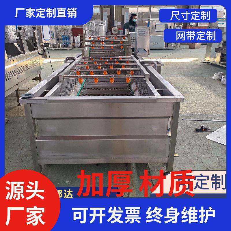 全自动果蔬气泡清洗机水果蔬菜翻转冲浪清洗设备辣椒清洗机器