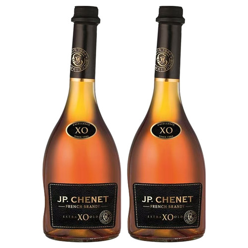 JP.CHENET香奈白兰地XO法国原瓶进口洋酒烈酒歪脖子700ml*2瓶正品