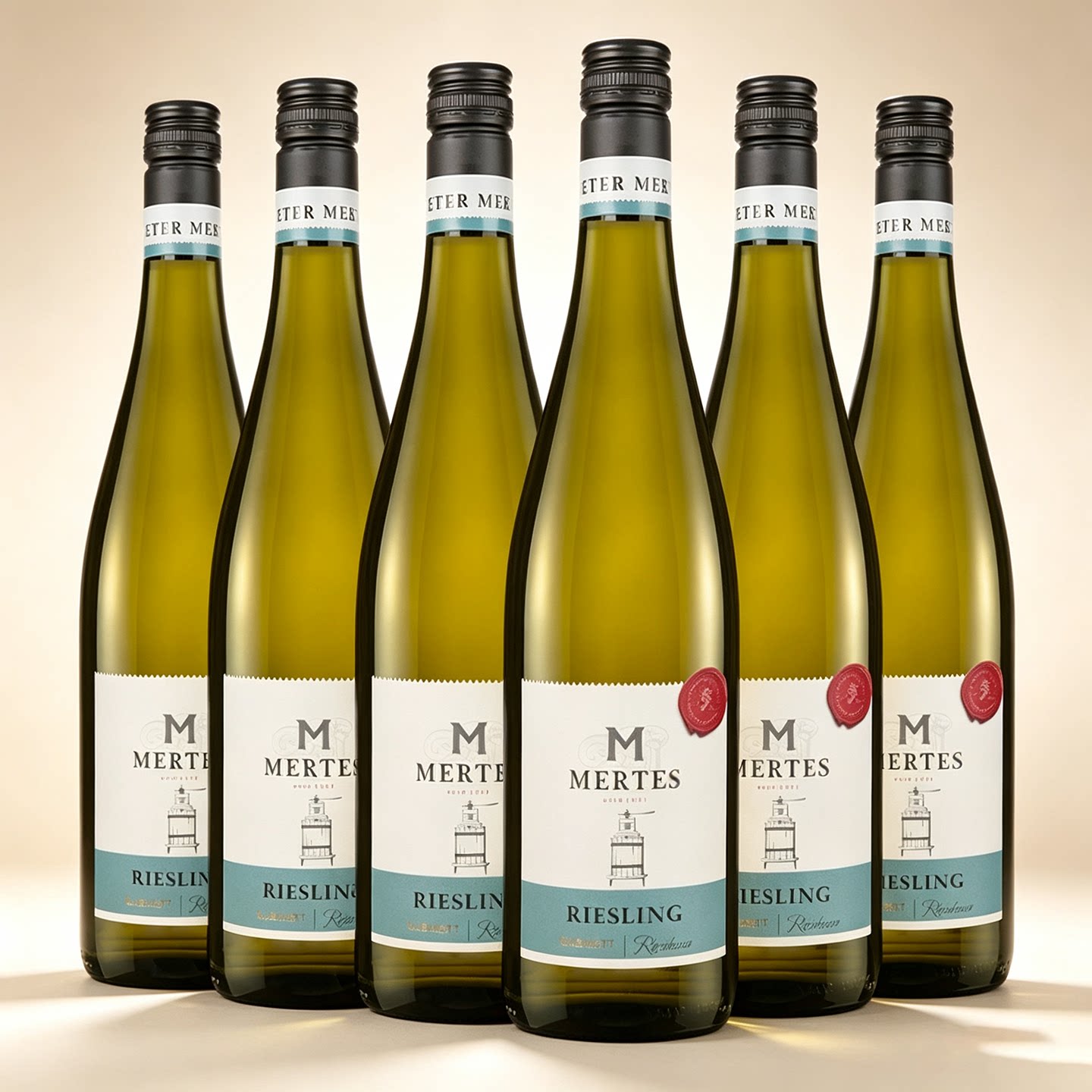 彼得美德德国原瓶进口雷司令珍藏半干白葡萄酒750ml*6瓶整箱正品
