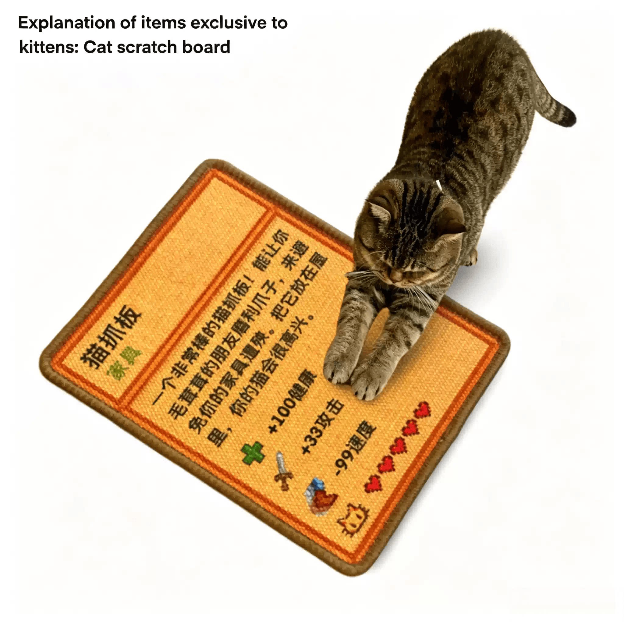 宠必荐星露谷猫抓板玩具