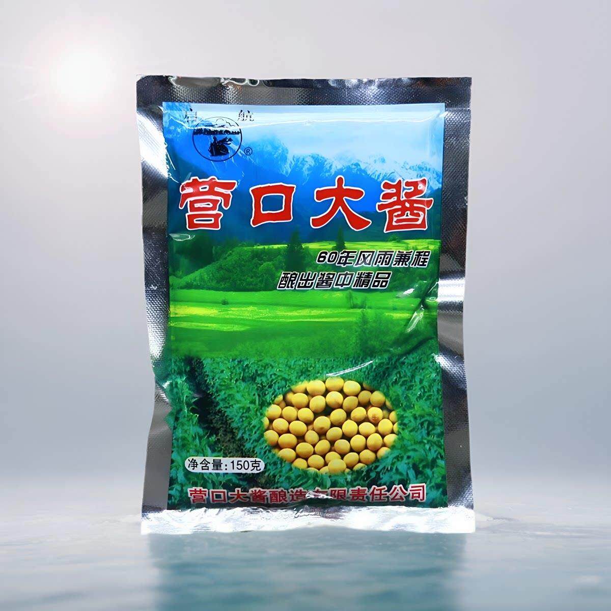 包邮启航营口大酱150g东北大酱农家自制正宗豆瓣酱黄豆酱沾菜葱