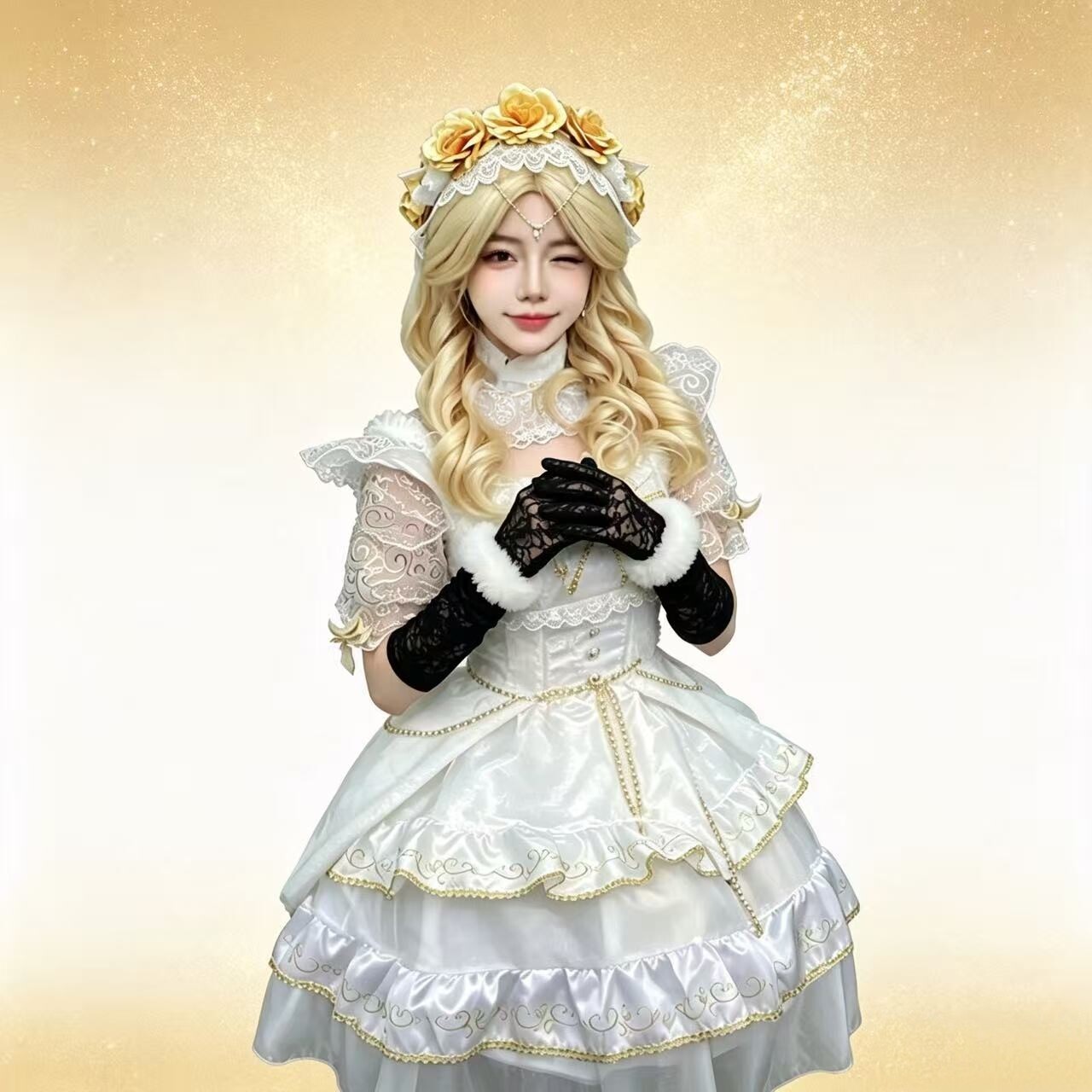 第五人格恶之源小女孩cos假发鞋图片