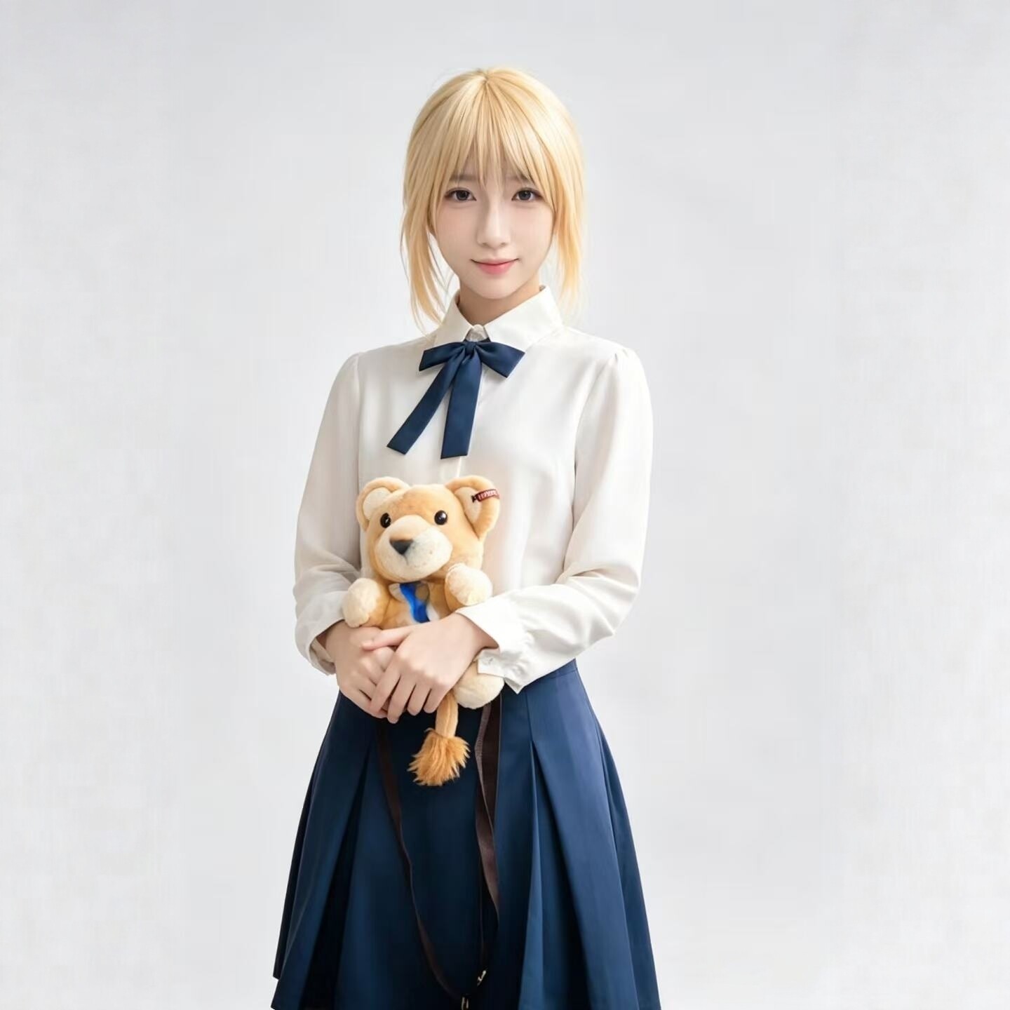阿尔托莉雅saber  Fate/stay night吾王 cosplay服装蓝白日常裙装
