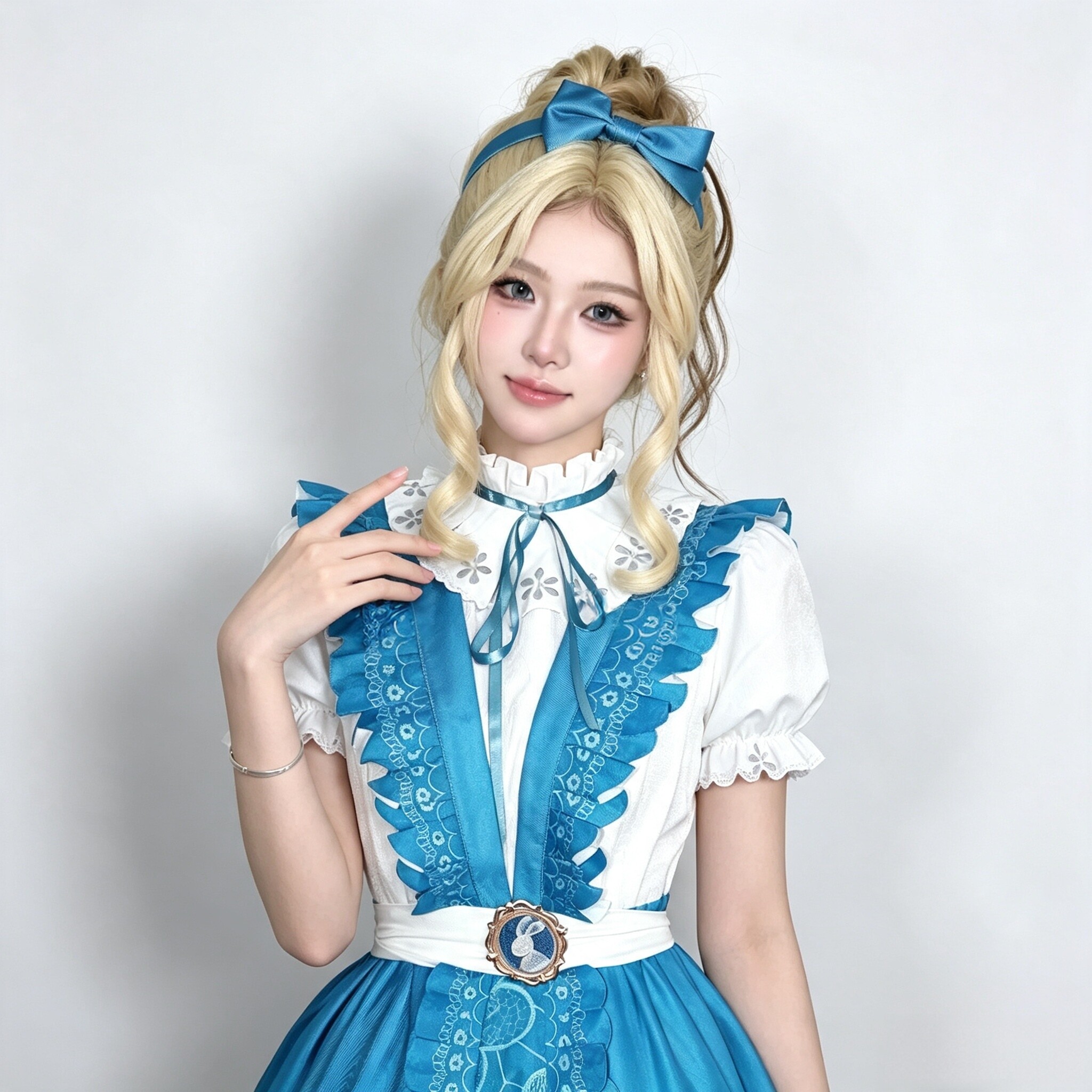 记者cos服 第五人格梦境中的爱丽丝演绎之星二次元同款全套假发图片