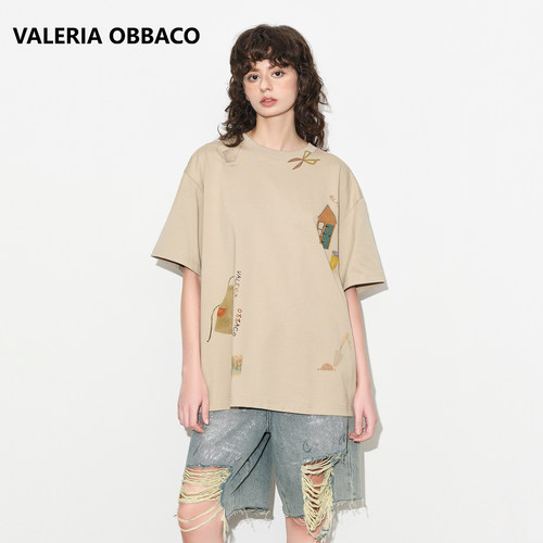 ValeriaObbaco印花短袖T恤女
