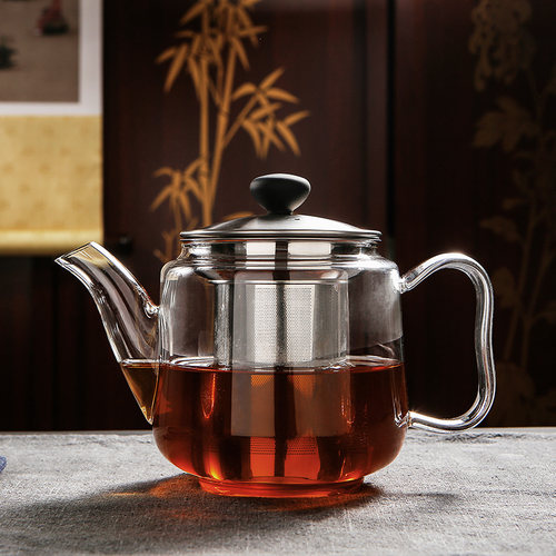 纯手工耐高温加厚不锈钢玻璃茶壶