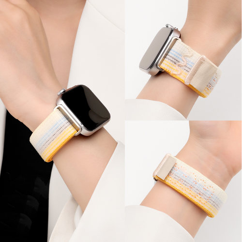 适用华为fit5表带fit5pro编织NK尼龙fit4魔术贴腕带fit4pro智能运动手表watchfit3透气男女款高级感替换配件