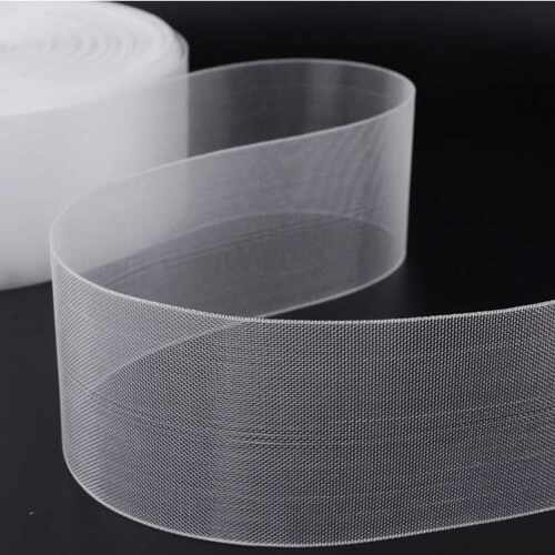 8cm/10cm窗帘透明尼龙袋平鱼网带100米左右/卷 窗帘配件辅料