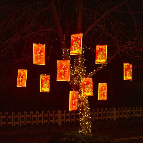 led红包灯新年春节氛围灯户外防水亮化挂树公园景区装饰灯灯笼