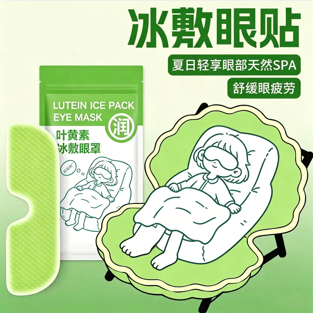 叶黄素冰敷眼贴清凉眼罩缓解疲劳护眼冷敷清润舒缓眼部冷感