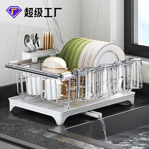 不锈钢伸缩碗盘架厨房置物架碗碟沥水碗架水槽餐具收纳架沥水篮