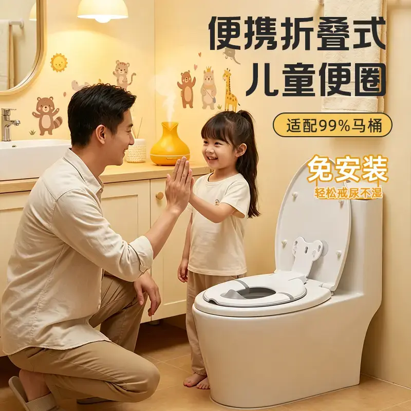 【下单立减50】便携式儿童辅助宝宝儿童小孩辅助马桶坐便器训练ZF