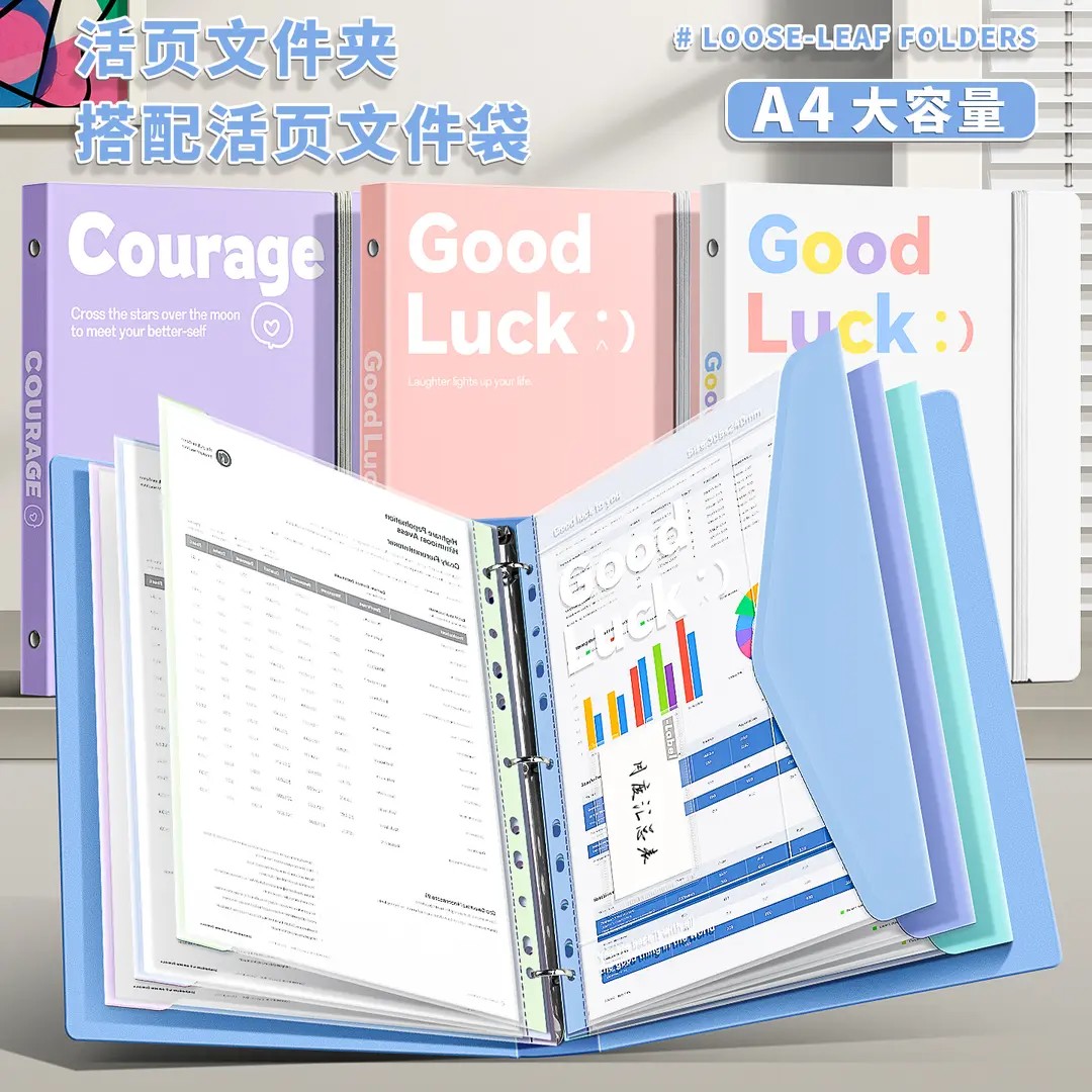 【下单立减50】活页文件夹高颜值A4插页透明袋资料册试卷收纳袋KP