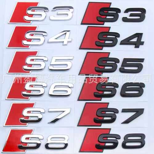 适用于奥迪运动S标系列A3 A5改装S1 S3 S4 S5 S6S7后尾箱字标贴标